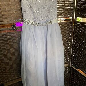 Elegant Silver Kids Dress
